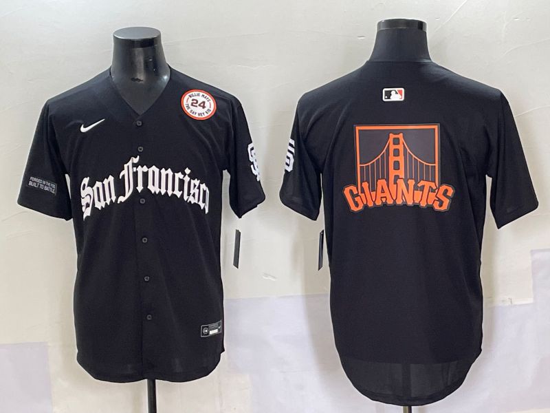 Men 2025 San Francisco Giants Blank Black Five generations Joint Name Nike MLB Jersey style 5